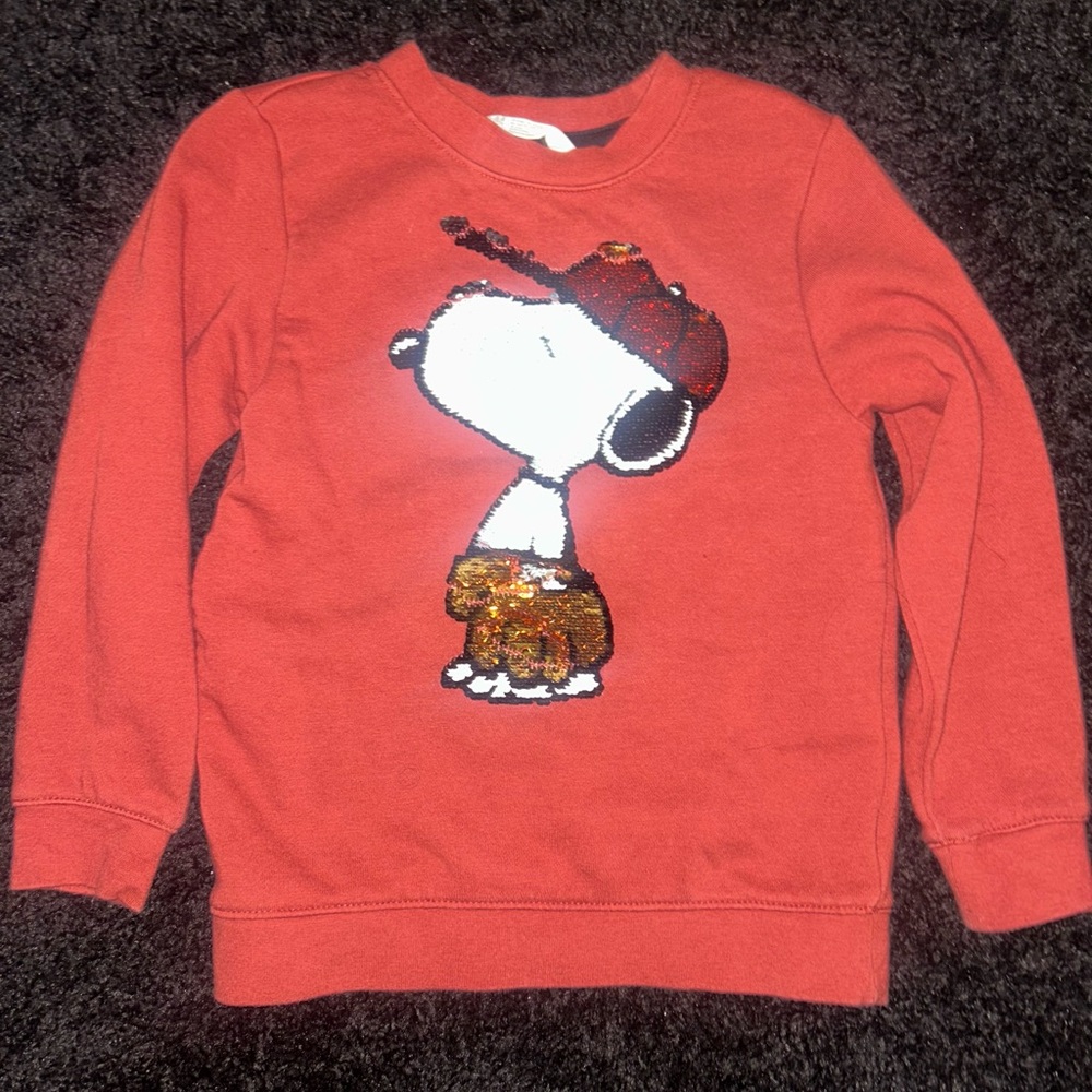 H&M Kids Snoopy Sequin Sweatshirt